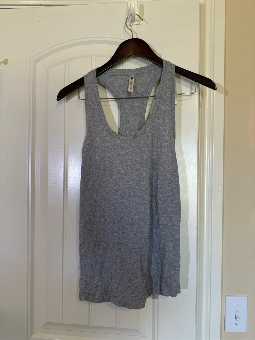 Fabletics Lightweight Grey Racerback Tank Top M